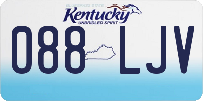 KY license plate 088LJV