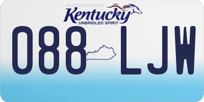 KY license plate 088LJW