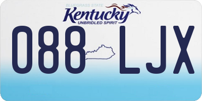 KY license plate 088LJX