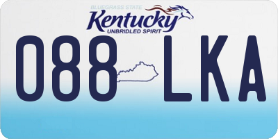 KY license plate 088LKA