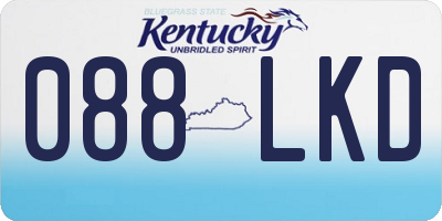KY license plate 088LKD