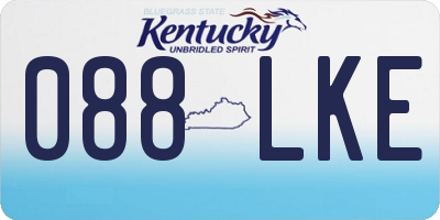 KY license plate 088LKE