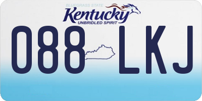 KY license plate 088LKJ