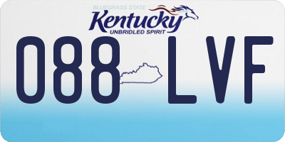KY license plate 088LVF
