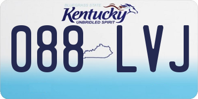 KY license plate 088LVJ