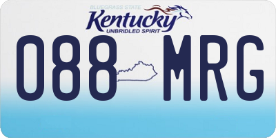 KY license plate 088MRG