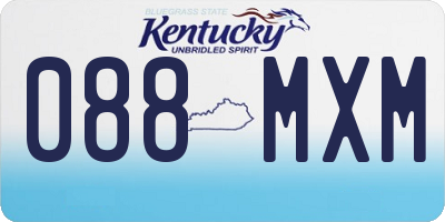 KY license plate 088MXM
