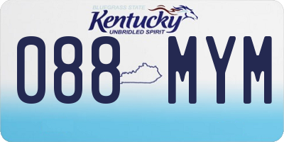 KY license plate 088MYM