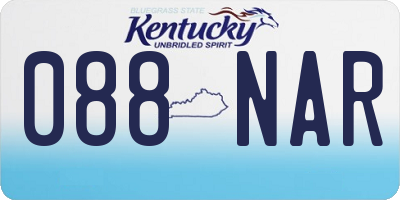 KY license plate 088NAR