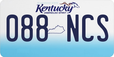 KY license plate 088NCS