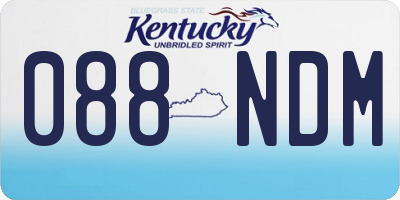 KY license plate 088NDM