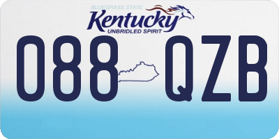 KY license plate 088QZB