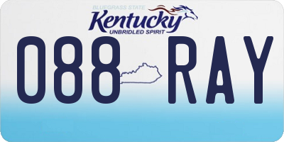 KY license plate 088RAY