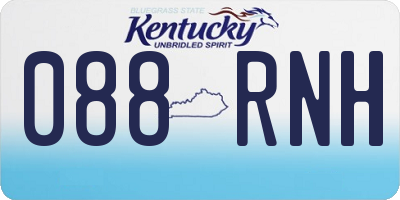 KY license plate 088RNH