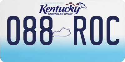 KY license plate 088ROC