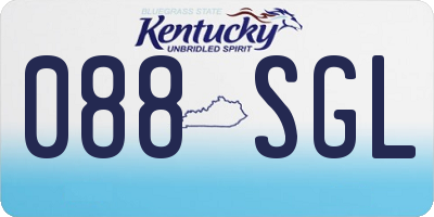 KY license plate 088SGL