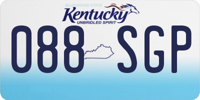 KY license plate 088SGP