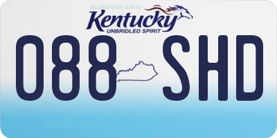 KY license plate 088SHD