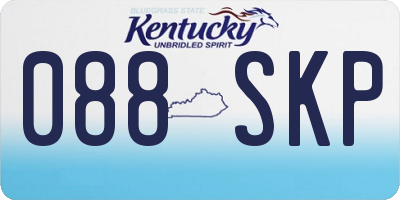 KY license plate 088SKP
