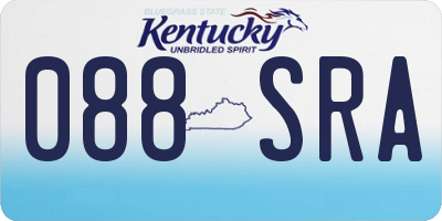 KY license plate 088SRA