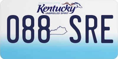 KY license plate 088SRE