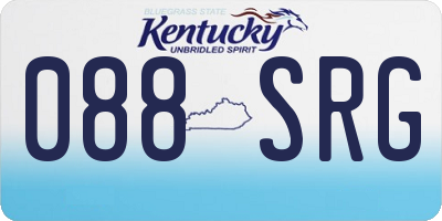 KY license plate 088SRG