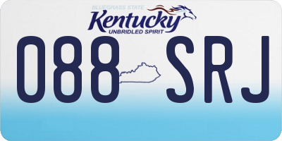 KY license plate 088SRJ