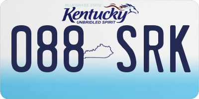 KY license plate 088SRK