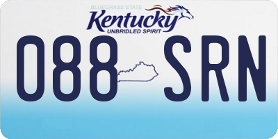 KY license plate 088SRN