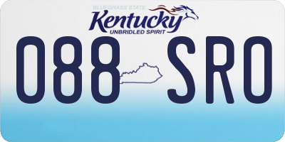 KY license plate 088SRO