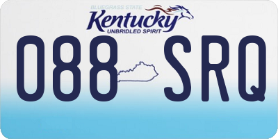 KY license plate 088SRQ