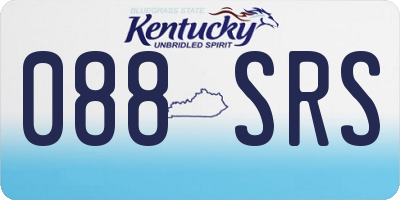 KY license plate 088SRS