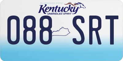 KY license plate 088SRT
