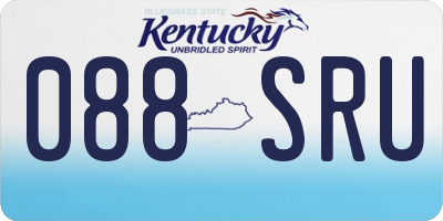 KY license plate 088SRU