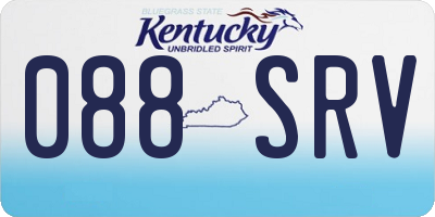 KY license plate 088SRV