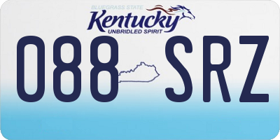 KY license plate 088SRZ