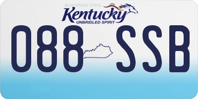 KY license plate 088SSB
