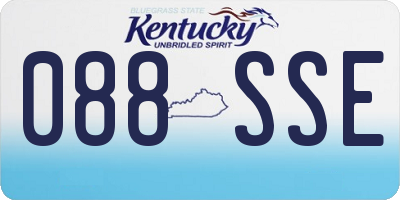 KY license plate 088SSE