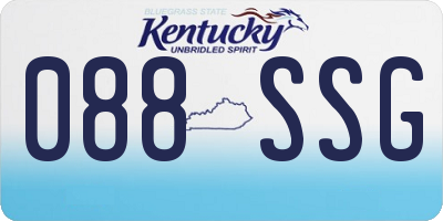KY license plate 088SSG
