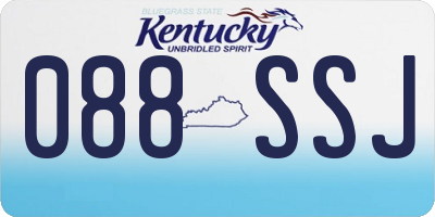 KY license plate 088SSJ