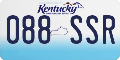 KY license plate 088SSR