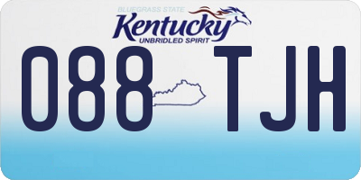 KY license plate 088TJH
