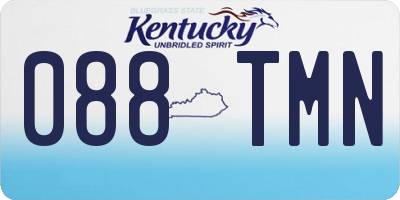 KY license plate 088TMN