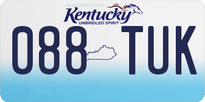 KY license plate 088TUK