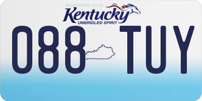 KY license plate 088TUY