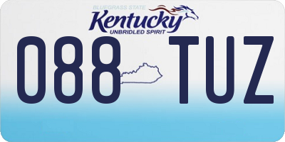 KY license plate 088TUZ