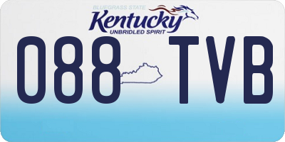 KY license plate 088TVB