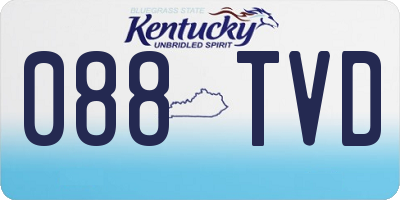 KY license plate 088TVD