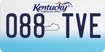 KY license plate 088TVE