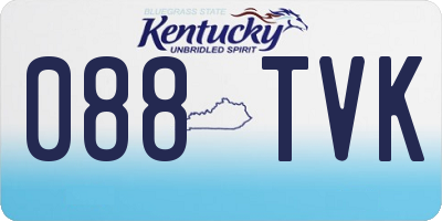 KY license plate 088TVK